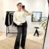 Tricou din tricot din două materiale Tricou din tricot din două materiale