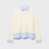 Tricou din tricot din două materiale Tricou din tricot din două materiale