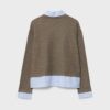 Tricou din tricot din două materiale Tricou din tricot din două materiale