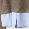 Tricou din tricot din două materiale Tricou din tricot din două materiale