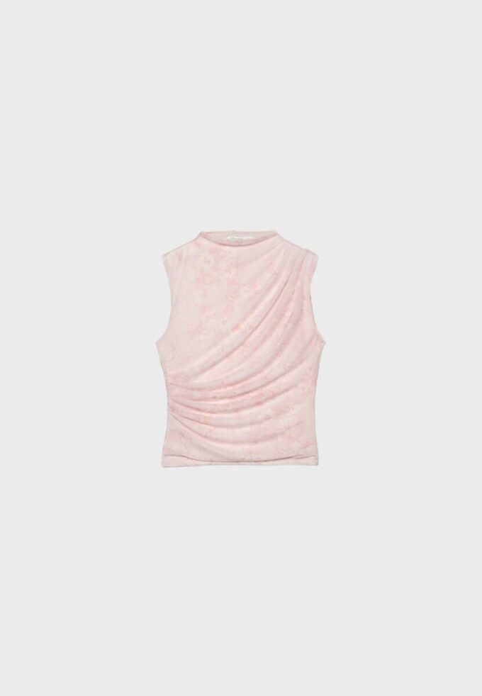 Tricou din tul cu drapaje Tricou din tul cu drapaje
