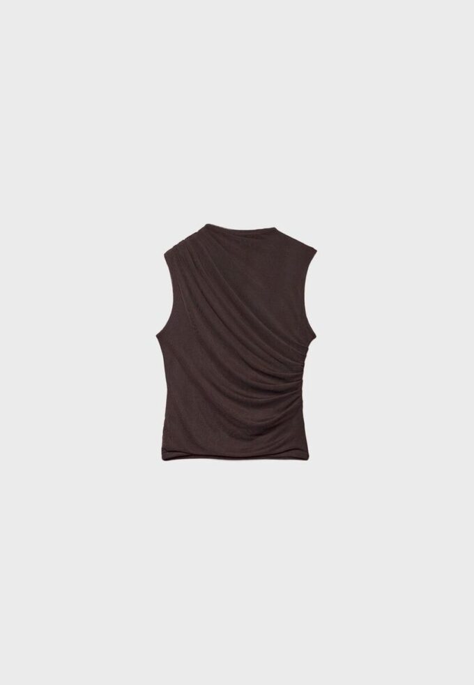 Tricou din tul cu drapaje Tricou din tul cu drapaje