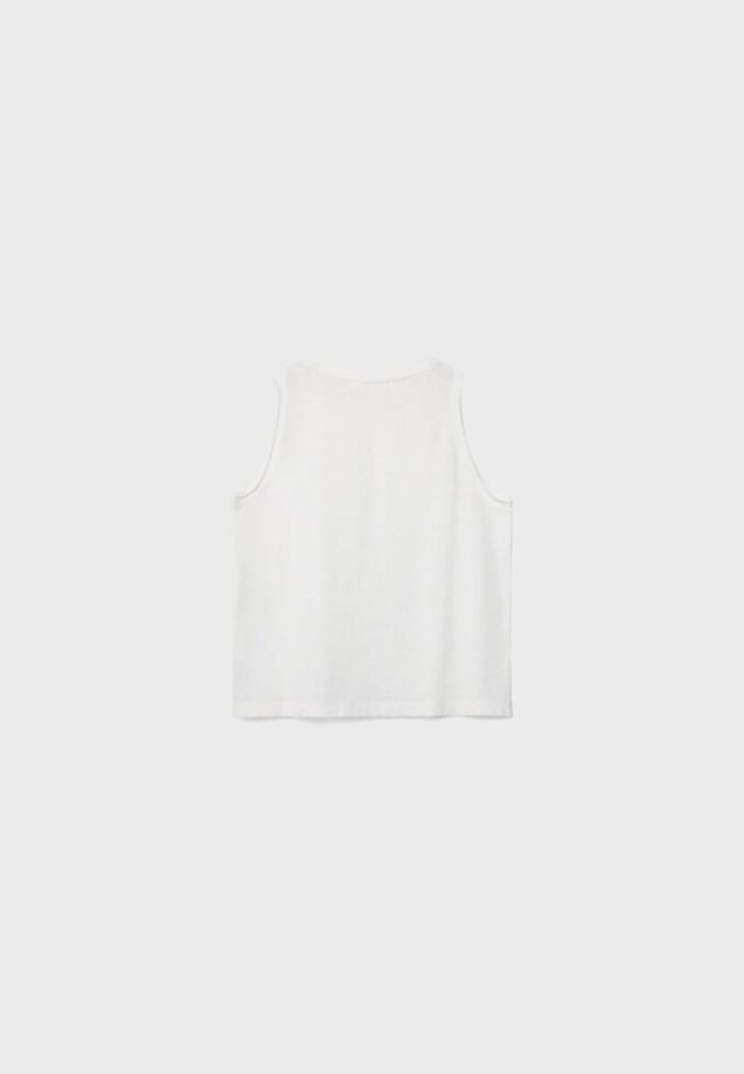 Tricou fără mâneci cu broderie cu ținte