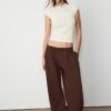 Tricou în stil Qipao cu imprimeu floc Tricou în stil Qipao cu imprimeu floc