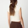 Tricou în stil Qipao cu imprimeu floc Tricou în stil Qipao cu imprimeu floc