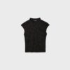 Tricou în stil Qipao cu imprimeu floc Tricou în stil Qipao cu imprimeu floc