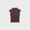 Tricou în stil Qipao cu imprimeu floc Tricou în stil Qipao cu imprimeu floc
