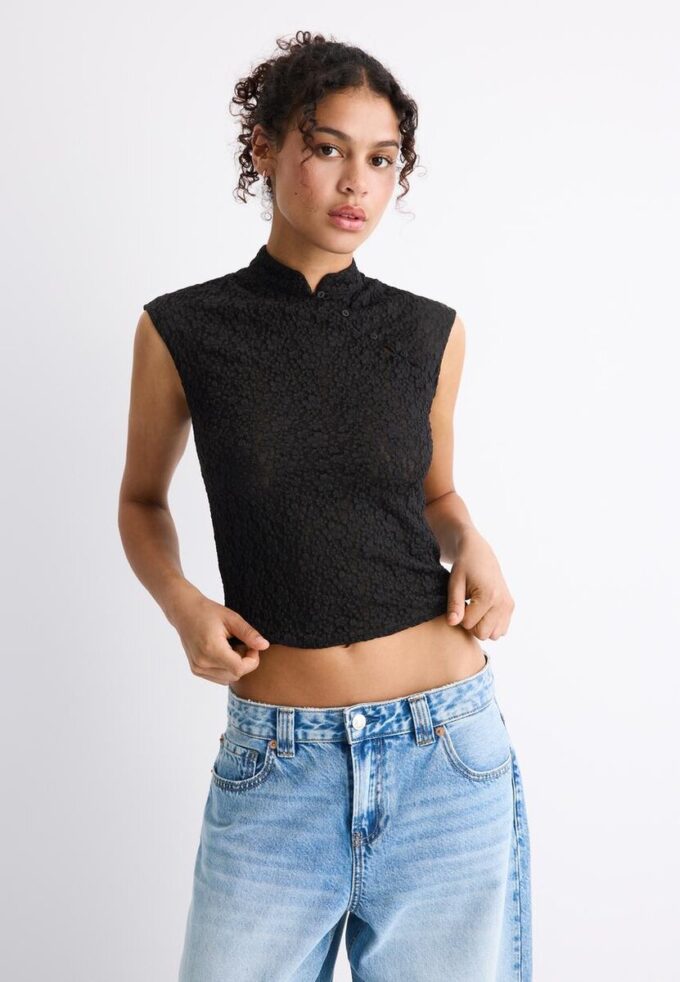 Tricou în stil Qipao din dantelă Tricou în stil Qipao din dantelă