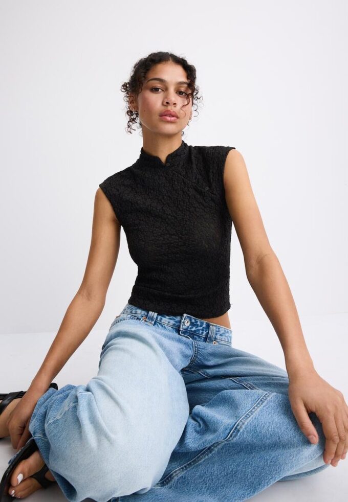 Tricou în stil Qipao din dantelă Tricou în stil Qipao din dantelă