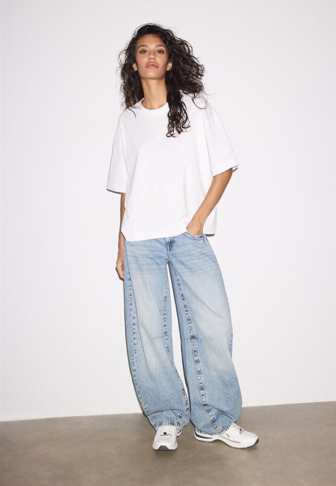 Tricou oversize cu mânecă scurtă Tricou oversize cu mânecă scurtă