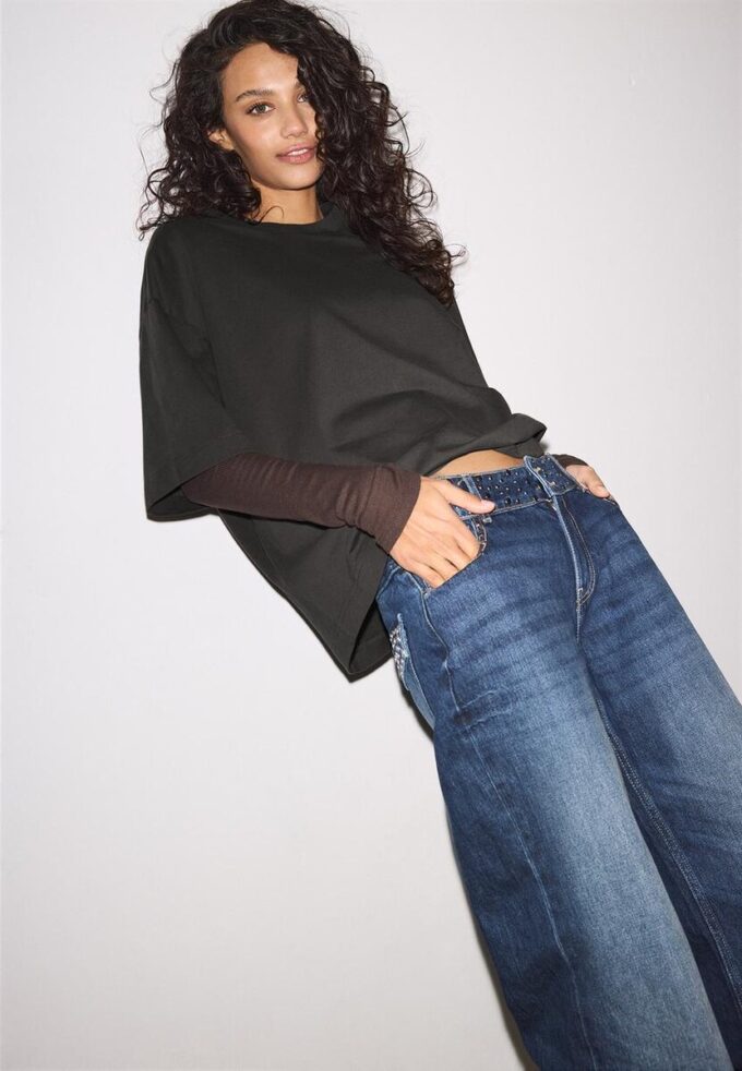 Tricou oversize cu mânecă scurtă Tricou oversize cu mânecă scurtă