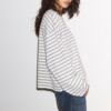 Tricou oversize cu mâneci lungi și dungi Tricou oversize cu mâneci lungi și dungi