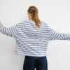 Tricou oversize cu mâneci lungi și dungi Tricou oversize cu mâneci lungi și dungi