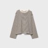 Tricou oversize cu mâneci lungi și dungi Tricou oversize cu mâneci lungi și dungi