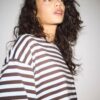 Tricou oversize cu mâneci lungi și dungi Tricou oversize cu mâneci lungi și dungi
