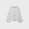 Tricou oversize cu mâneci lungi și dungi Tricou oversize cu mâneci lungi și dungi