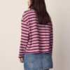 Tricou oversize cu mâneci lungi și dungi Tricou oversize cu mâneci lungi și dungi