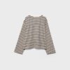 Tricou oversize cu mâneci lungi și dungi Tricou oversize cu mâneci lungi și dungi
