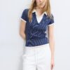 Tricou polo cu mâneci scurte, cu două straturi