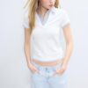 Tricou polo cu mâneci scurte, cu două straturi