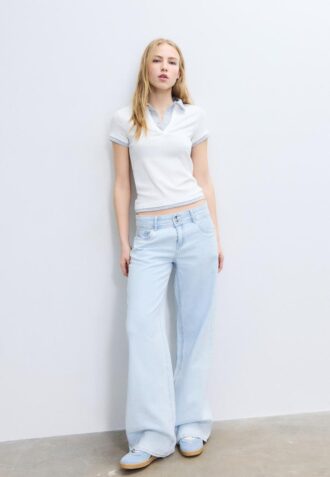 Tricou polo cu mâneci scurte, cu două straturi