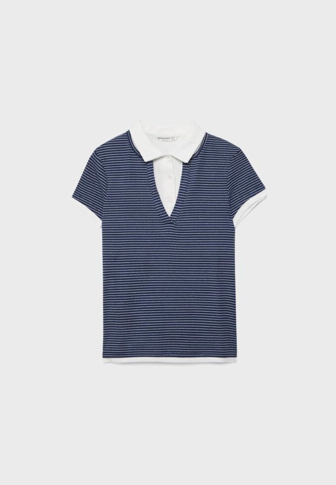Tricou polo cu mâneci scurte, cu două straturi
