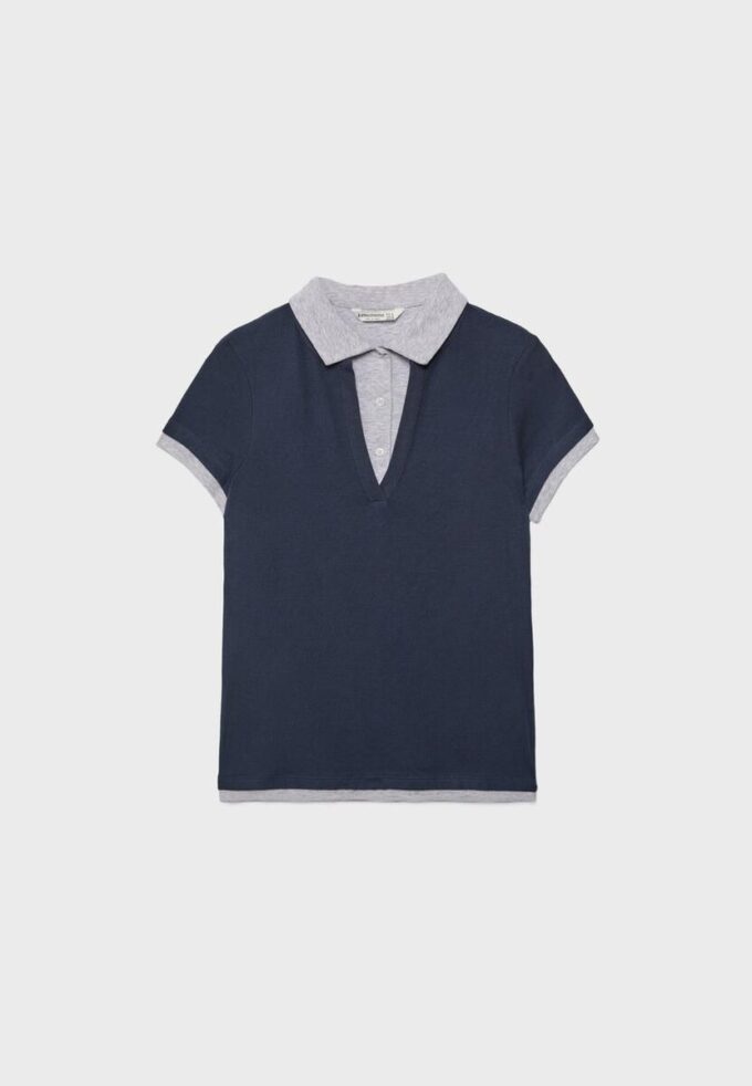 Tricou polo cu mâneci scurte, cu două straturi