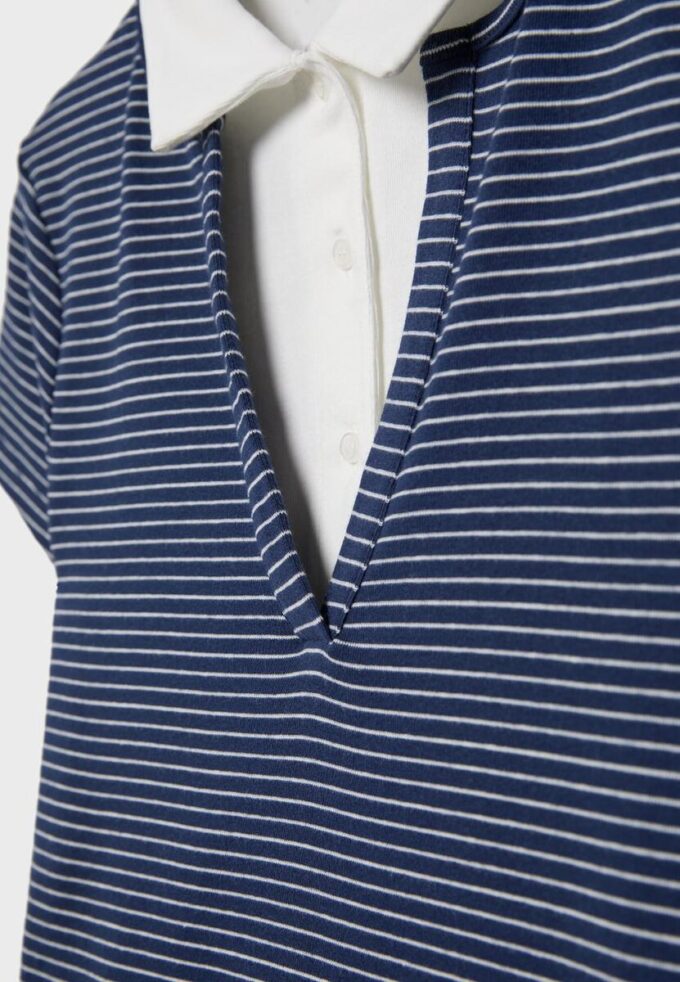Tricou polo cu mâneci scurte, cu două straturi