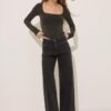 Tricou Seamless cu decolteu pătrat Tricou Seamless cu decolteu pătrat