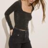 Tricou Seamless cu decolteu pătrat Tricou Seamless cu decolteu pătrat