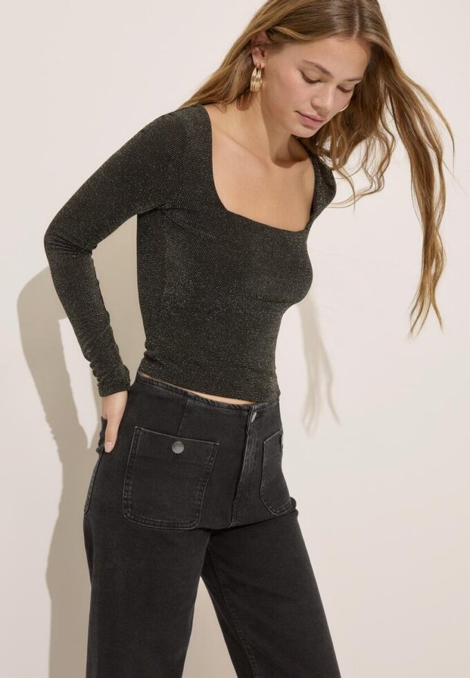 Tricou Seamless cu decolteu pătrat Tricou Seamless cu decolteu pătrat