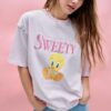 Tricou Sweety cu mânecă scurtă și guler rotund
