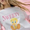 Tricou Sweety cu mânecă scurtă și guler rotund
