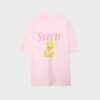 Tricou Sweety cu mânecă scurtă și guler rotund