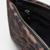 Trusă de toaletă cu imprimeu leopard și fermoar