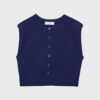 Vestă din tricot cu umeri căptușiți Vestă din tricot cu umeri căptușiți