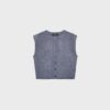 Vestă din tricot cu umeri căptușiți Vestă din tricot cu umeri căptușiți