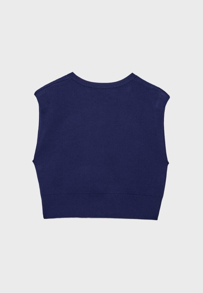 Vestă din tricot cu umeri căptușiți Vestă din tricot cu umeri căptușiți