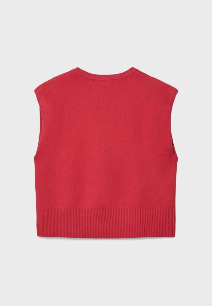 Vestă din tricot cu umeri căptușiți