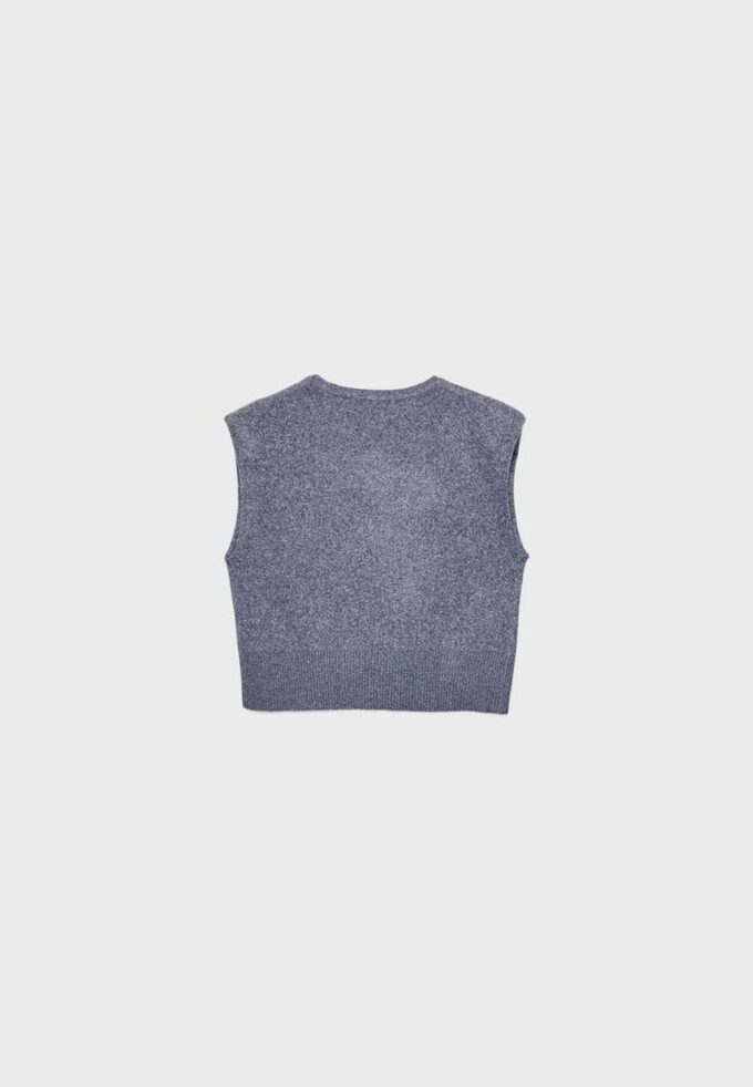 Vestă din tricot cu umeri căptușiți Vestă din tricot cu umeri căptușiți