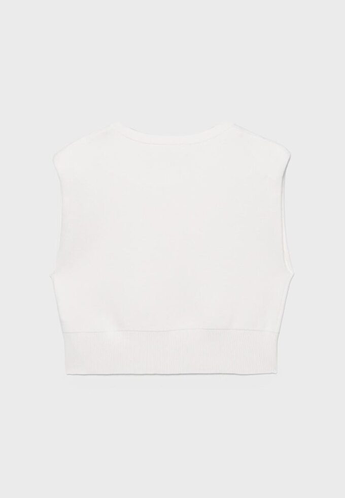 Vestă din tricot cu umeri căptușiți Vestă din tricot cu umeri căptușiți