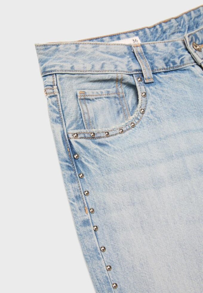 Wide Leg Loose Studded Jeans Wide Leg Loose Studded Jeans