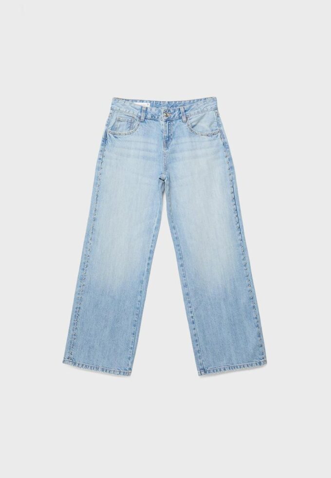 Wide Leg Loose Studded Jeans Wide Leg Loose Studded Jeans